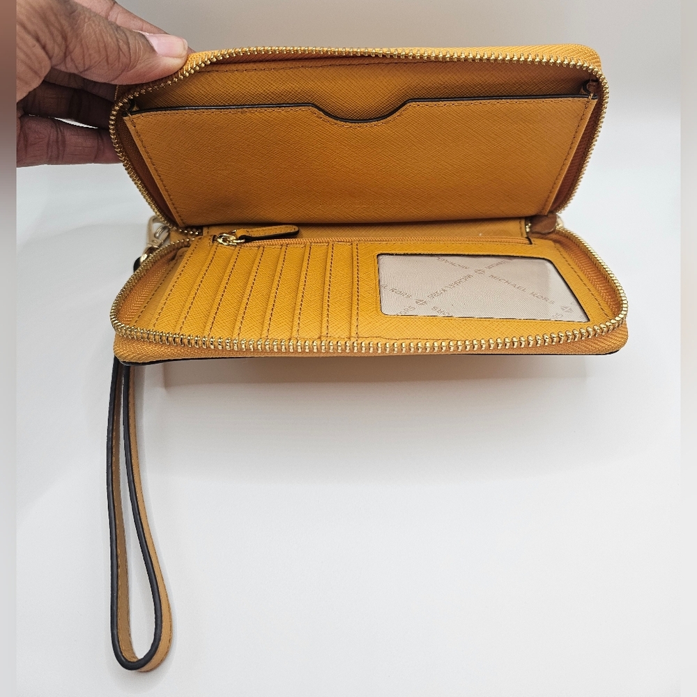 Michael Kors Mustard Wristlet Wallet - Picture 2 of 8